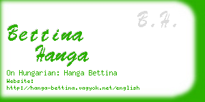 bettina hanga business card